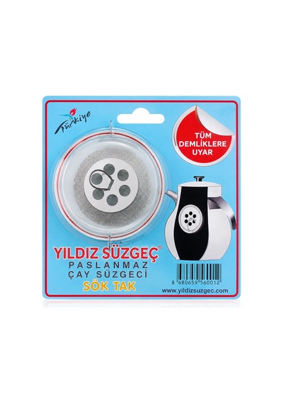 Sök Tak Çay Süzgeci Paslanmaz Çelik Yıldız Tasarımlı Sökülebilir Çay Süzgeci Diğer