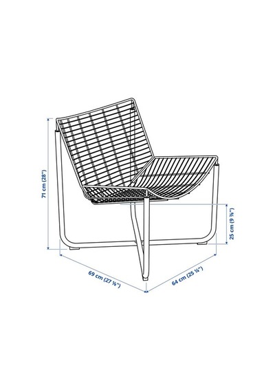 Ikea Skalboda Tekli Koltuk, Siyah, Mindersiz