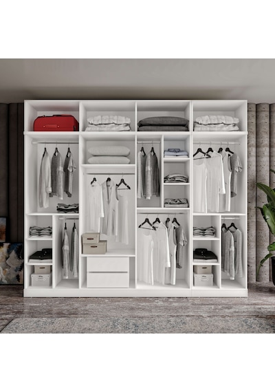 Milas 8 Kapaklı Komple Mdf Yüklüklü Gardırop Milas 8 Kapaklı Komple Mdf Yüklüklü Gardırop