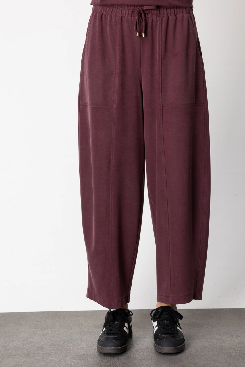 On Kadın Oversize Midi Pantolon - Rahat Ve Şık Günlük Kombin Bordo