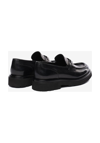 Greyder 64739 Erkek Hakiki Deri Tokalı Loafer Ayakkabı Siyah