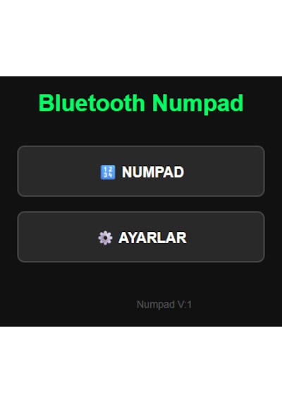 Numpad Bluetooth 5.0 Kablosuz Numerik Tuş Takımı