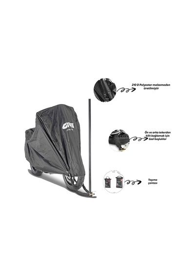 Givi S203 Motosiklet Brandası Maxi Scooter - Sportouring - Touring -enduro -66845