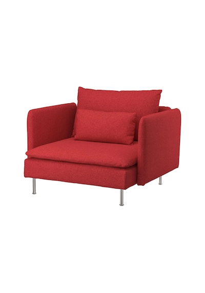 Ikea Kırmızı Rahat Kanepe - Tekli Koltuk