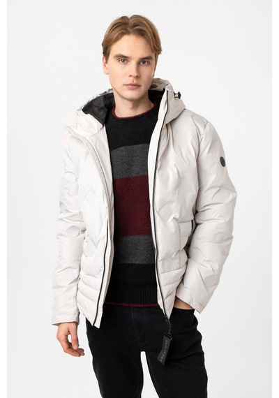 Back And Bond Taş Regular Fit Kapüşonlu Puffer Mont Çok Renkli
