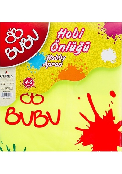 Bu-Bu Boyama Önlüğü 4-6 Yaş Su Geçirmez  Bubu00005