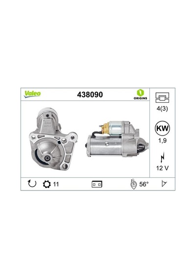 Valeo 12V Marş Motoru 11 Diş 1.9 Kw Cw 3 Kulak N11.1150