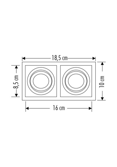 Cata Pars Ikili Kare Satin Dekoratif Spot Ct-5226