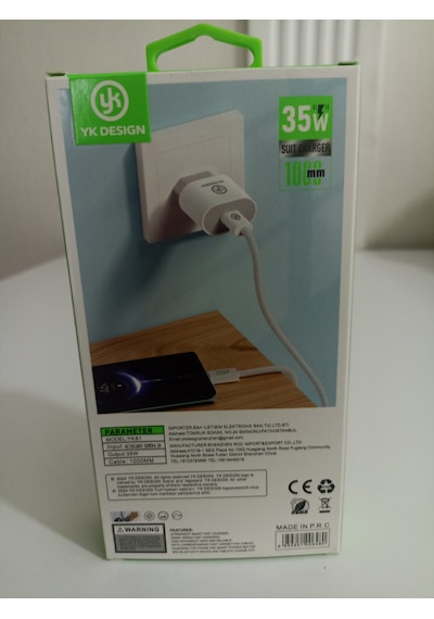Yk Desing Yk81 Pd35w Süper Hızlı Şarj Seti Başlık +Kablo Set Halinde