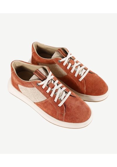 Yargıcı Hasır Detaylı Sneaker Kiremit