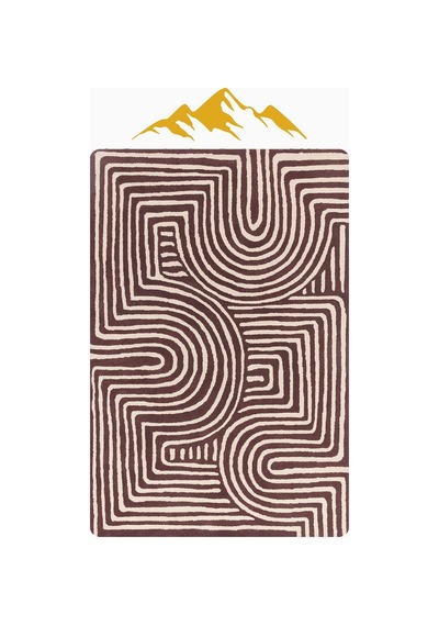 Modern Desenli Dijital Baskı Kaymaz Taban Halı H1126 Renkli
