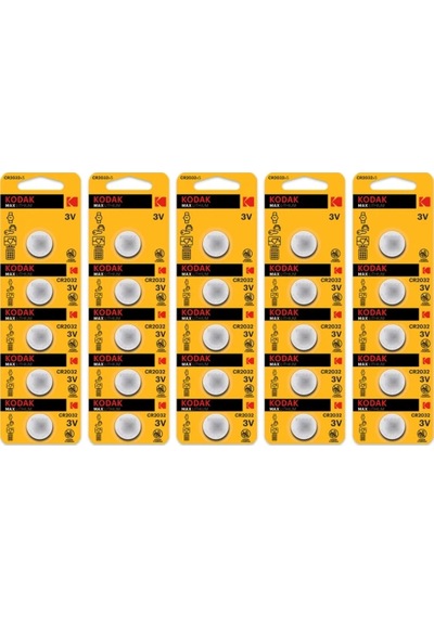Kodak 25 Adet Cr2032 Max Lityum Para Pil