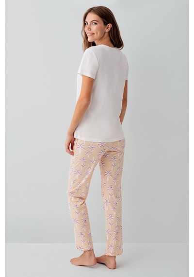 Rolypoly Kadın Beyaz Pijama Takım Beyaz