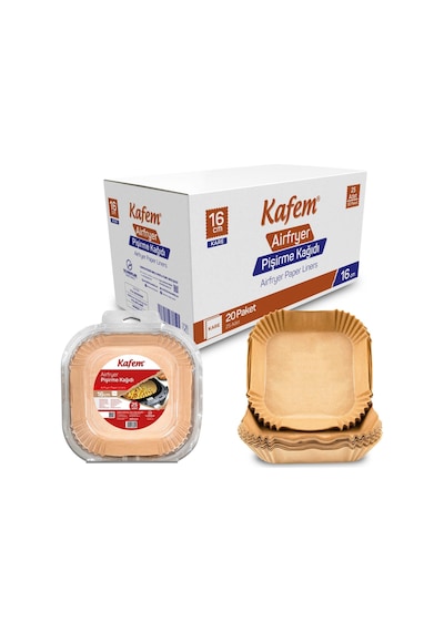 Kafem Airfryer Pişirme Kağıdı Kare 20 x 25'li 16 CM