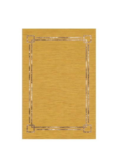 Kartela Halı Seno Halı Kaymaz Taban Makinede Yıkanabilir Halı Hardal Sarısı - 60 X 90 Cm