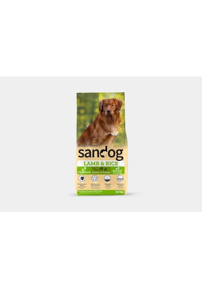 Sandog Kuzu & Pirinçli Yetişkin Köpek Maması 15 KG