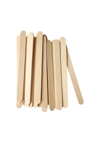 Puti Naturel Renksiz Ahşap Dar Dondurma Dil Çubuğu 50 Li Paket