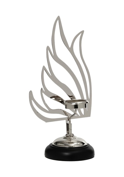 Vitale Kuğu Mumluk Silver 37 Cm Ak.je0081