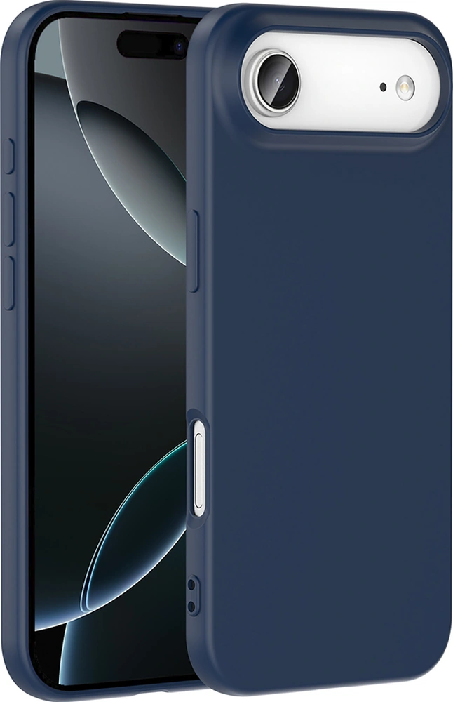 Apple Uyumlu iPhone 17 Air Kılıf Lansman İçi Kadife Kamera Korumalı Mara Silikon Kılıf-lacivert Lacivert