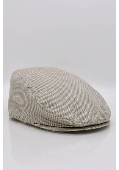 Külah Erkek Bej Kasket Cotton Irish Flat Cap Şapka-Bej-Standart