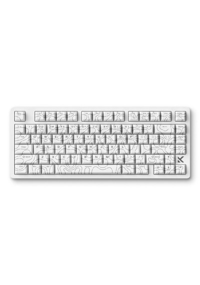 Mchose Jet 75 E-sport White Topographic %75 Hall Effect Kailh Mag