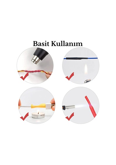 560 Parça Kablo Hasar Tamir Paketi Isıyla Daralan Renkli Makaron Seti Yalıtım Koruma Kit