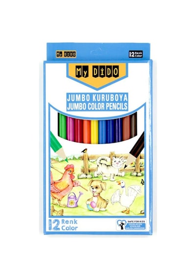 My Dido Jumbo Kuru Boya Kalemi 12 Renk
