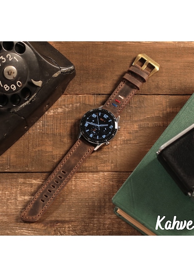 Vagave Huawei Watch Hakiki Deri Kordon Gt,-Gt2-Gt3-Gt3 ,20mm-22mm