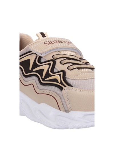 Slazenger Explorer I Unisex Çocuk Cırt Cırtlı Bej Günlük Spor Ayakkabısı