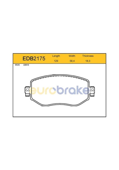 EUROBRAKE EDB2175 Ön Balata Megane IV 15 Gdb2175- -Lp3306