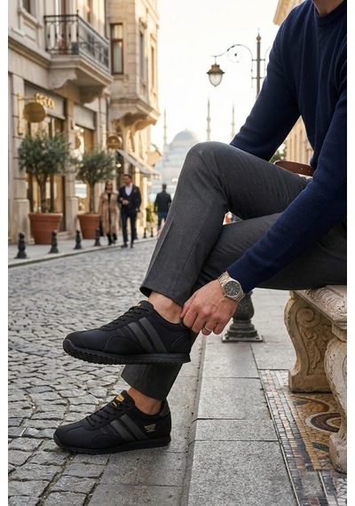 Lescon Nova 2 Rahat Hafif Sneakers Erkek Spor Ayakkabı Siyah