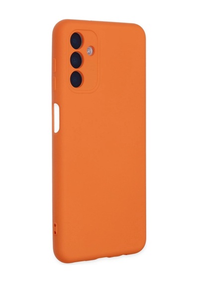 Samsung Uyumlu Galaxy A04s Kılıf Nano İçi Kadife Silikon Turuncu,