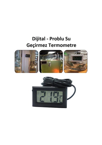 Mini Dijital Termometre Problu Su Geçirmez Derece