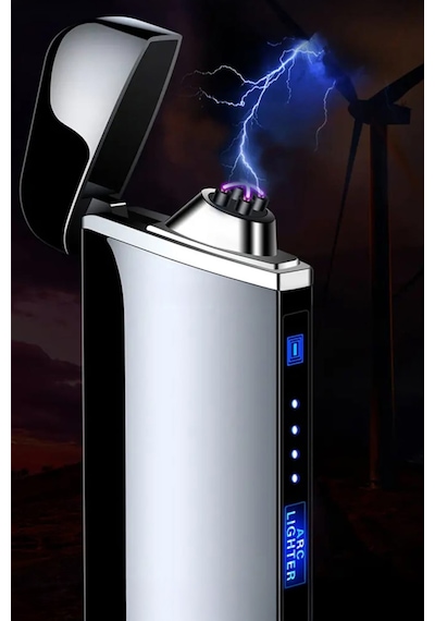 Judas K18 Usb Şarjlı 2 Arc Alevsiz Çakmak -new Style