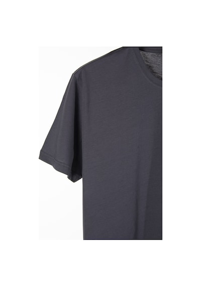 Erkek Bisiklet Yaka Oversize Rahat Kalıp Basic T-shirt 22y-3400761-1 Antrasit Antrasit