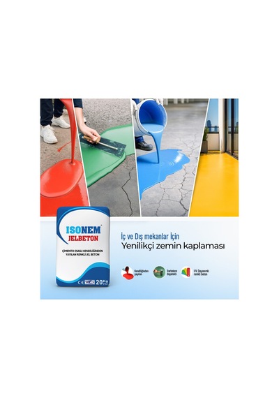 Jel Beton 20 Kg Çatlama Ve Büzülmelere Karşı Dayanıklı Mavi