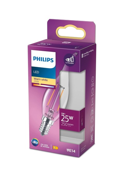 Philips Led Classic 25w Ba35 E14 Ww Cl Dim Edilmez Sarı Işık Filament Ampul Diğer