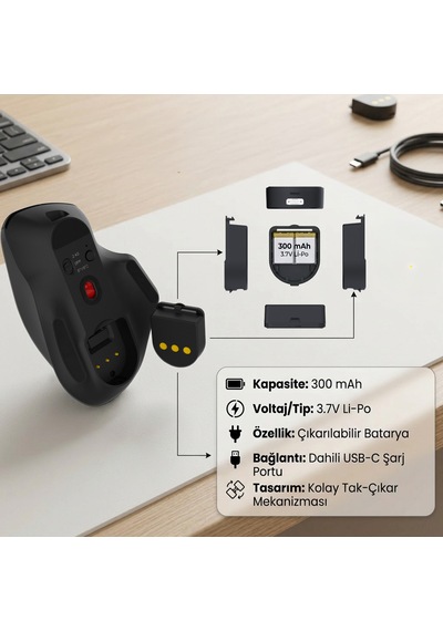 Inca Iwm-513rx Paw3311 Sensörlü Kablosuz Gaming Mouse 7d Programlanabilir Oled Ekranlı 1000hz 12.800 Dpi