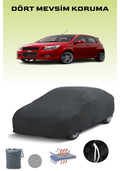 Siyah, Chevrolet Aveo/kalos 3 Kapılı 2008 - 2011, Araba Brandası, Oto Örtüsü, Araba Çadırı Siyah