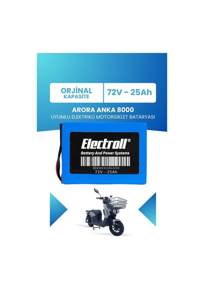Arora Anka 8000 Uyumlu Batarya Lifepo4 72v 25ah
