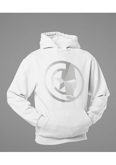 Sevbano Kaptan Amerika X Iron Man Baskılı Unisex Oversize Avengers Hoodie Beyaz
