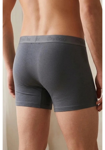 Yıldız Çamaşır Erkek Modal Likralı Boxer 36-37-38-39-40-41-42 - 6 Adet Füme
