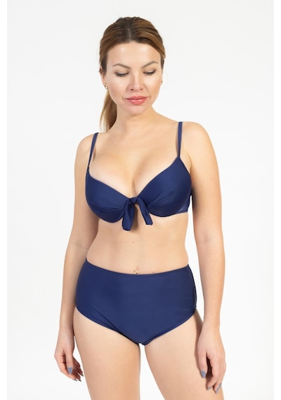 Pemilo Kadın 718 Yüksel Bel Kaplı Bikini Takımı Lacivert-lacivert 37141 - 1