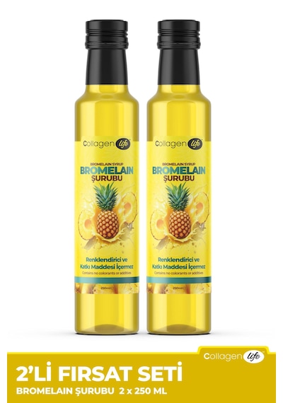 Collagen Life Bromelain Ananas İçeren Detox Şurubu 2'li