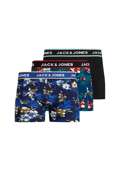 Jack & Jones Flower Trunks 3 Pack Noos Erkek Siyah Boxer 12171253-0 Siyah