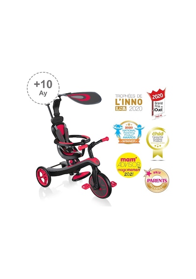 Globber Explorer 4 in 1 Kırmızı Bebek Bisikleti