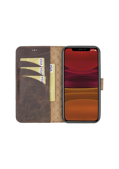Bouletta Apple Iphone 12 Pro Max Uyumlu Deri Cüzdanlı Kılıf Tn03