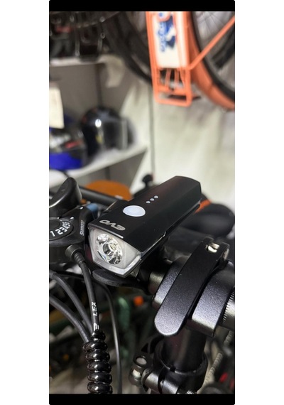 Bike Sky Evo 300 Lümen Bisiklet Ön Far Aydınlatma Şarjlı Type Kablo Uyumlu Siyah
