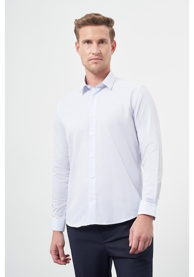 İmza Beyaz Uzun Kol Çizgili Desen Oxford Sert Yaka Cepsiz Pamuklu Classic Slim Fit Gömlek 1004245206 Leylak Beyaz İmza Beyaz Uzun Kol Çizgili Desen Oxford Sert Yaka Cepsiz Pamuklu Classic Slim Fit Gömlek 1004245206 Leylak Beyaz
