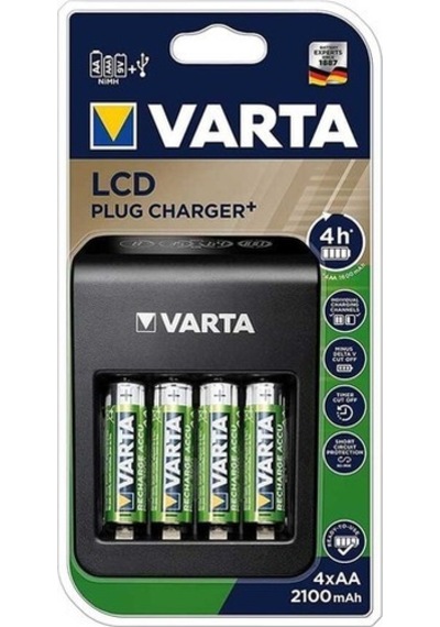 Varta Lcd Plug Charger 4Xaa 2100Mah Pilli 57687101
